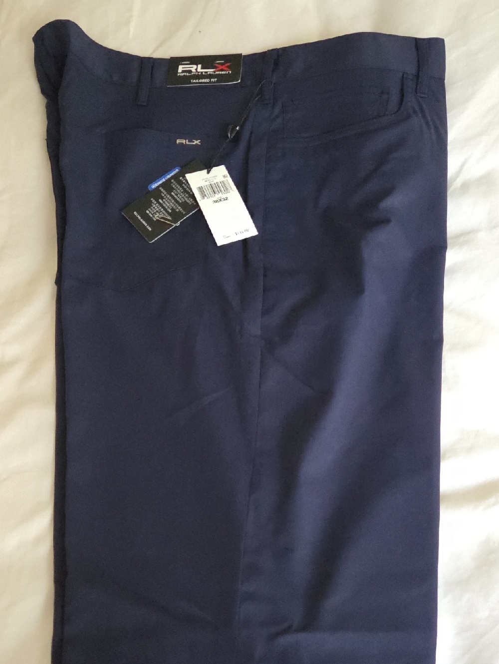 RLX Tailored Fit, Wicking Pants In Waist 38, Length 34.  Navy.